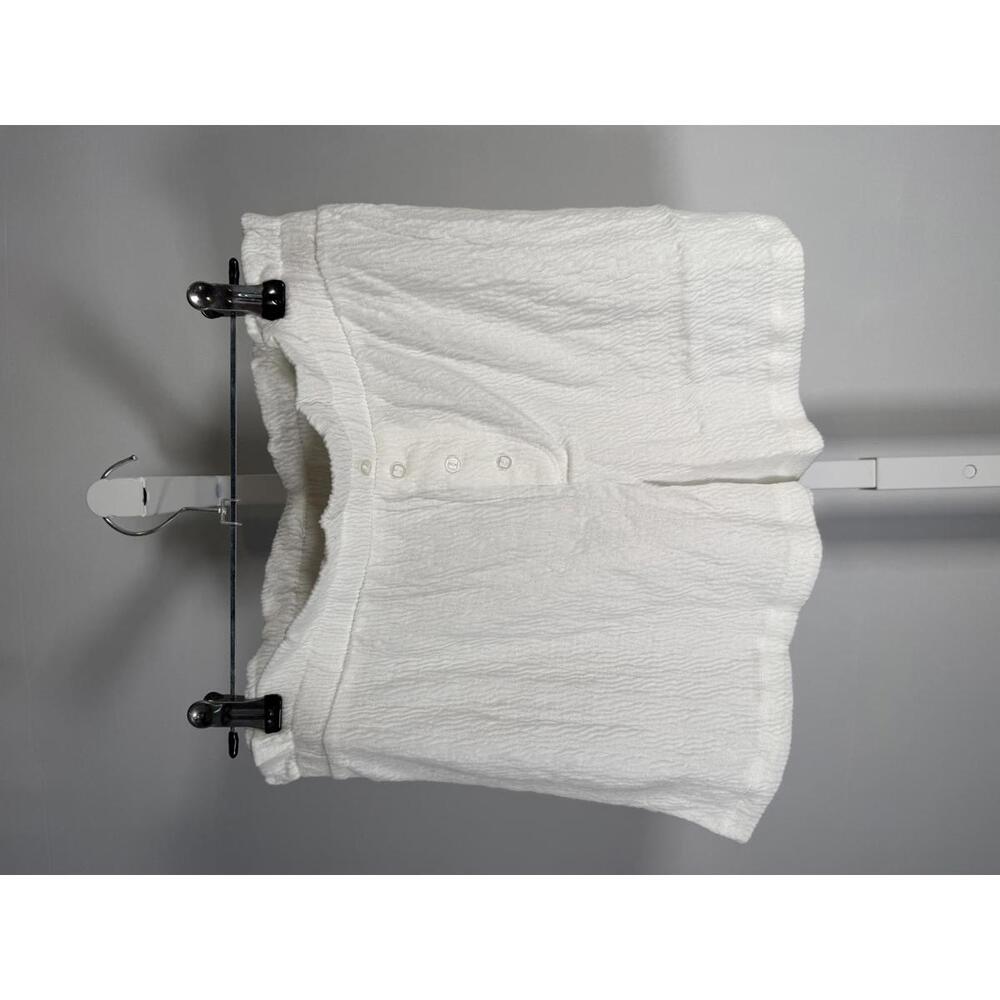 NWT Revolve You Say Henley Ruffle Shortie Set White Small - Picture 4 of 7